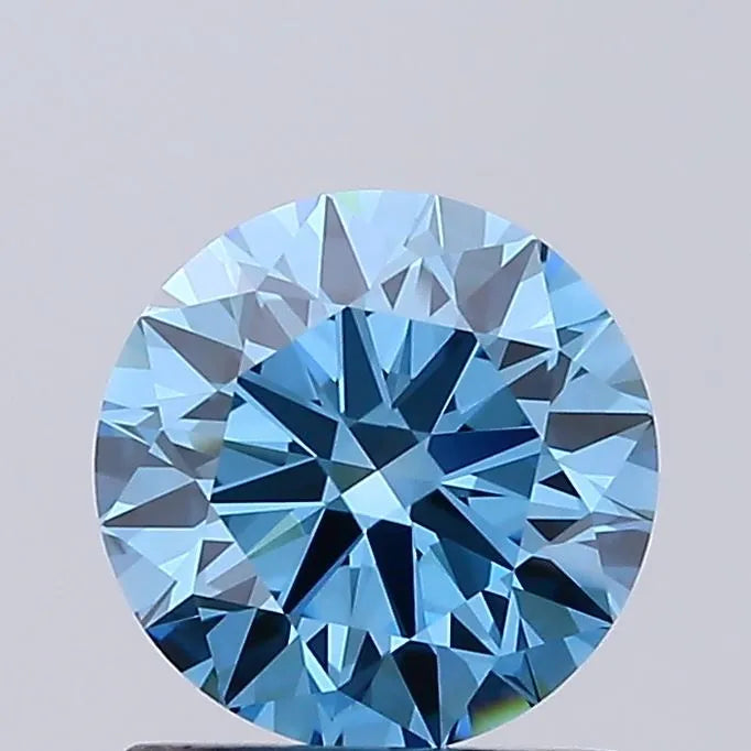 1.21ct Round Lab Grown Diamond (Colour Fancy Vivid Blue, Clarity VVS1, Cut ID, IGI Certified)