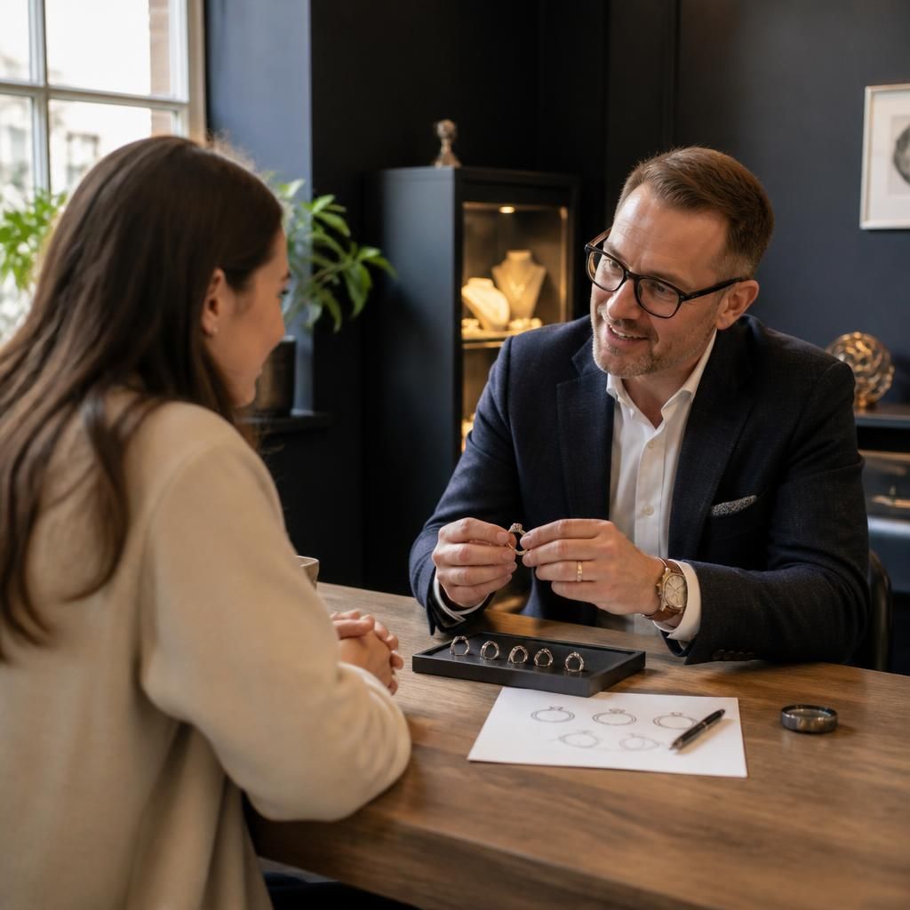 Unique Engagement to Wedding Transition — Steven Charles Quance, Birmingham Jewellery Quarter