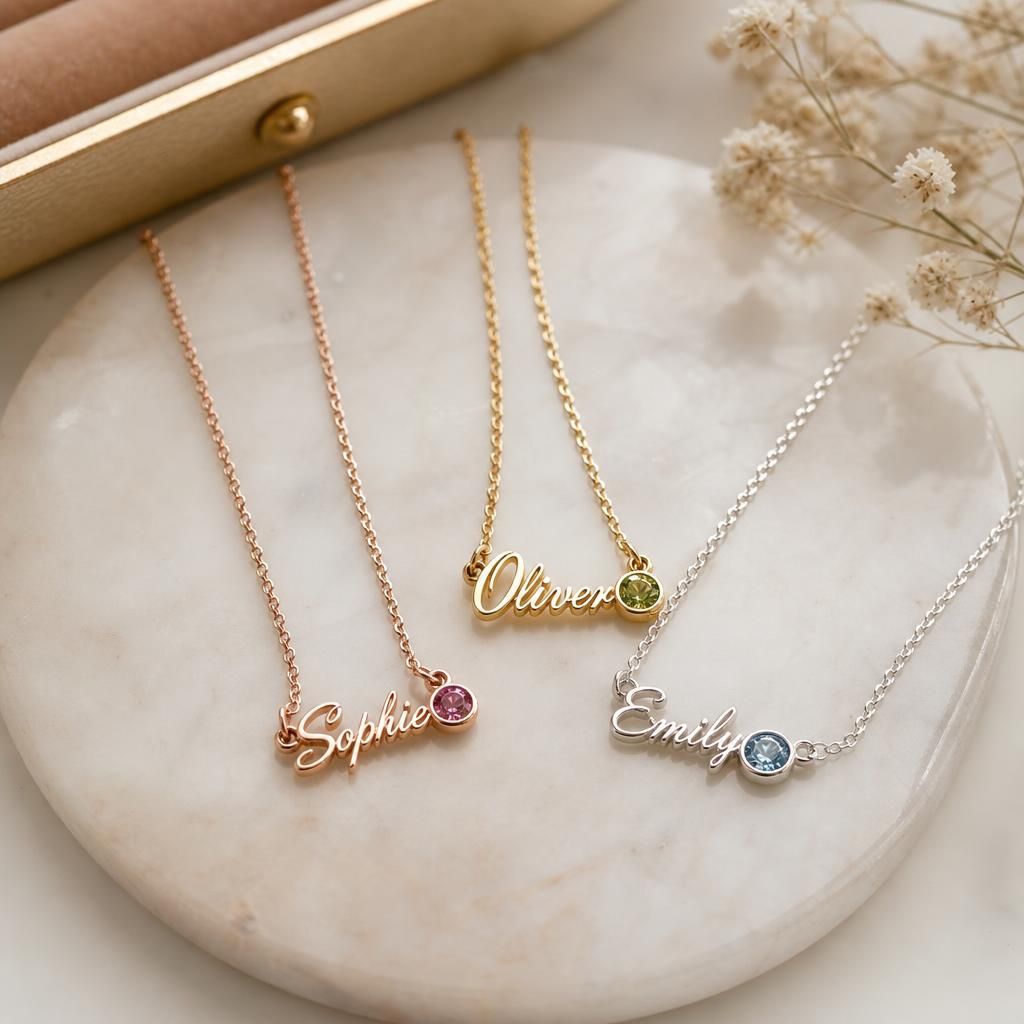Expert Craftsmanship in Birthstone and Name Necklaces — Steven Charles Quance, Birmingham Jewellery Quarter