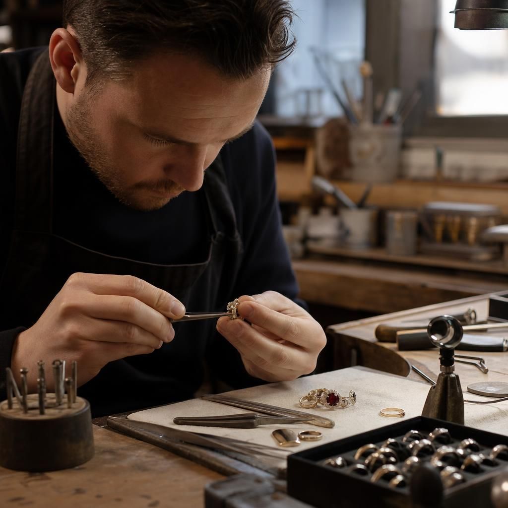 Heirloom ring redesigned into a contemporary style