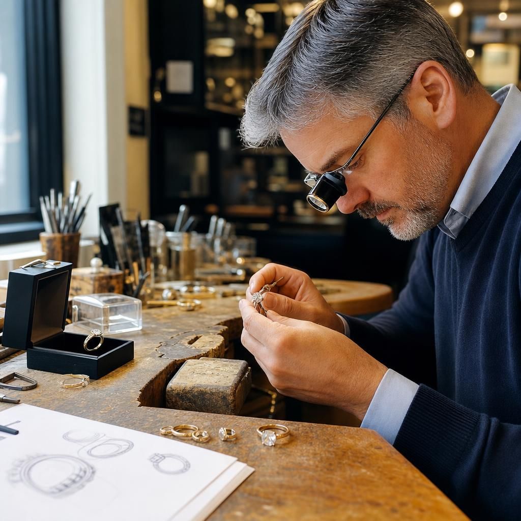 A classic bracelet converted into a bespoke ring